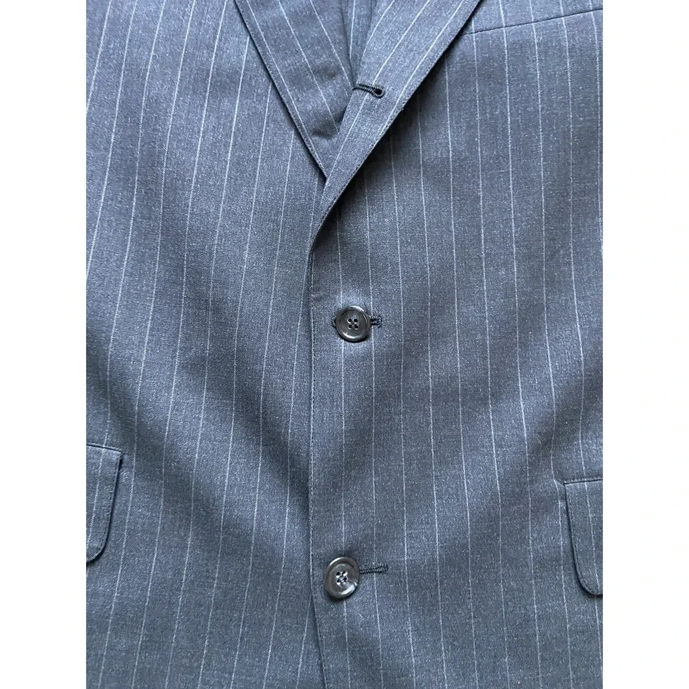 Brooks Brothers Mens Suit Jacket Size 42R Makers BrooksEase Blazer Gray Wool USA